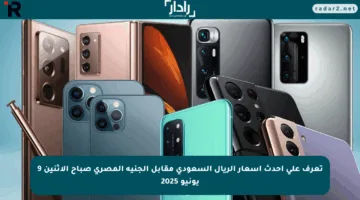تعرف على أحدث أسعار الريال السعودي مقابل الجنيه المصري صباح الاثنين 9 يونيو 2025